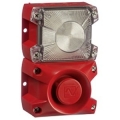 Segnalatore ottico/acustico Calotta rosso Lente trasparente 24V IP66 EN 54.3/24